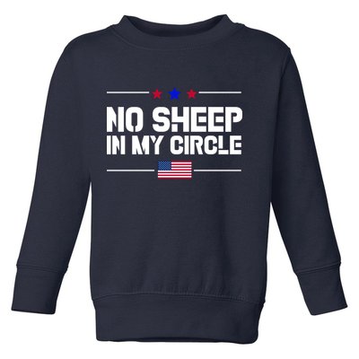 No Sheep In My Circle USA American Flag Logo Toddler Sweatshirt
