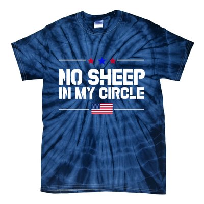 No Sheep In My Circle USA American Flag Logo Tie-Dye T-Shirt