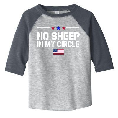 No Sheep In My Circle USA American Flag Logo Toddler Fine Jersey T-Shirt