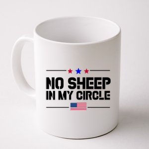 No Sheep In My Circle USA American Flag Logo Coffee Mug