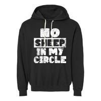 No Sheep In My Circle Distressed Garment-Dyed Fleece Hoodie