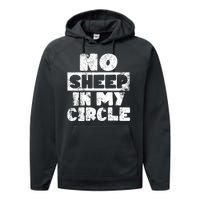 No Sheep In My Circle Distressed Performance Fleece Hoodie