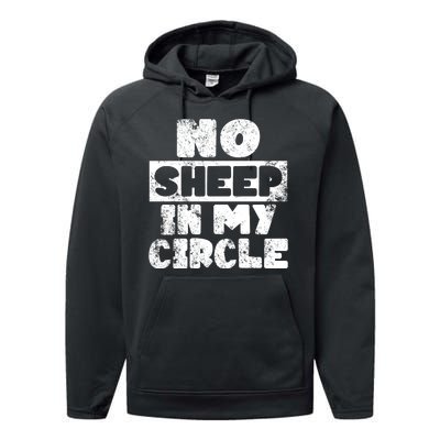 No Sheep In My Circle Distressed Performance Fleece Hoodie