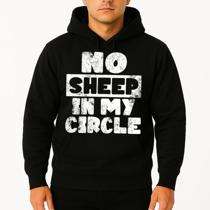 No Sheep In My Circle Distressed Hoodie