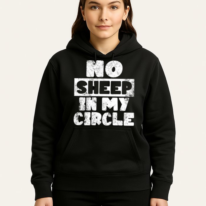 No Sheep In My Circle Distressed Hoodie