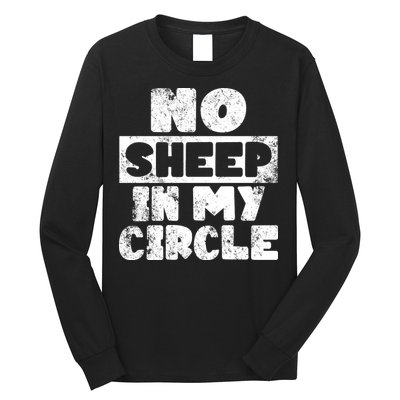 No Sheep In My Circle Distressed Long Sleeve Shirt