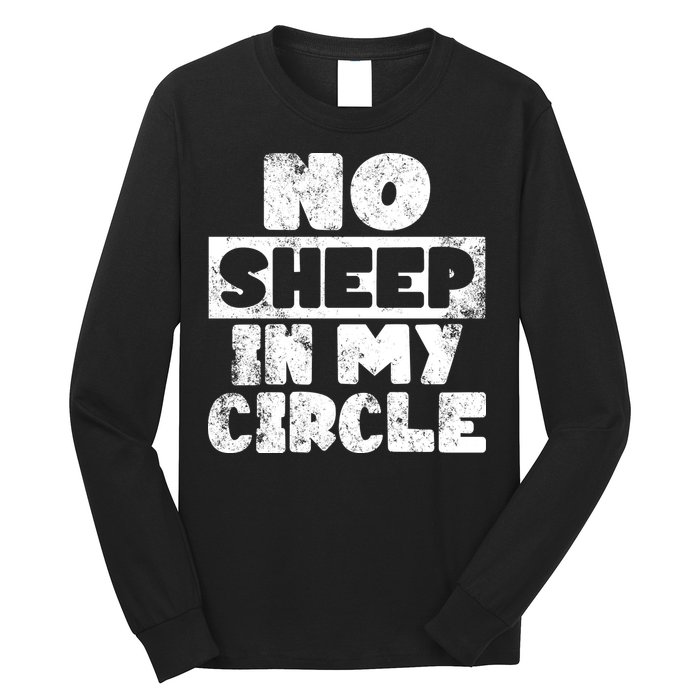 No Sheep In My Circle Distressed Long Sleeve Shirt
