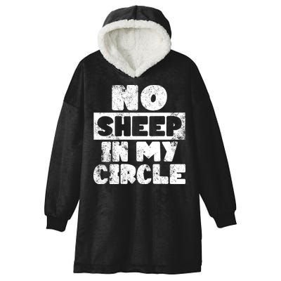 No Sheep In My Circle Distressed Hooded Wearable Blanket