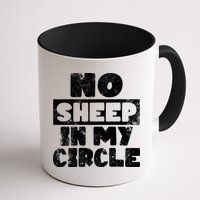 No Sheep In My Circle Distressed Mug