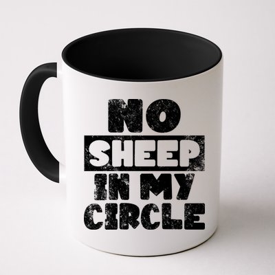 No Sheep In My Circle Distressed Mug