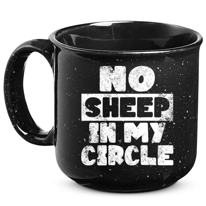 No Sheep In My Circle Distressed 15oz Campfire Ceramic Mug