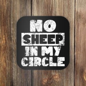 No Sheep In My Circle Distressed Coaster