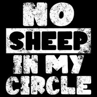 No Sheep In My Circle Distressed Drawstring Bag