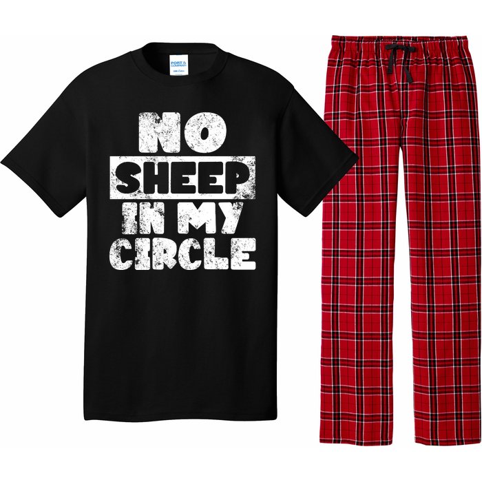 No Sheep In My Circle Distressed Pajama Set