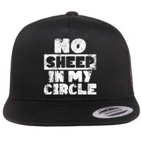 No Sheep In My Circle Distressed Flat Bill Trucker Hat