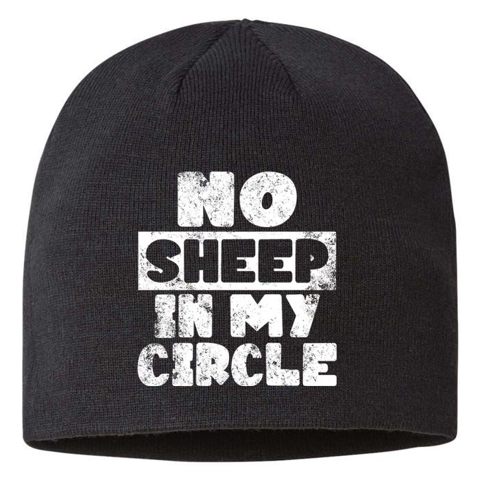 No Sheep In My Circle Distressed Sustainable Beanie