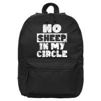 No Sheep In My Circle Distressed 16 in Basic Backpack