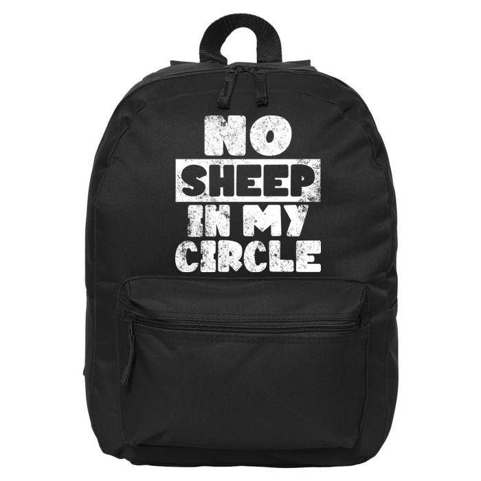 No Sheep In My Circle Distressed 16 in Basic Backpack