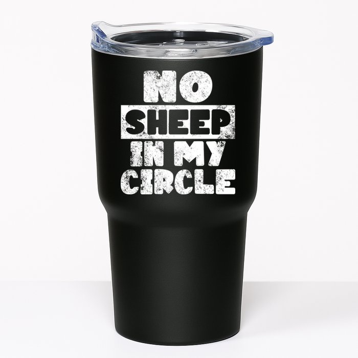 No Sheep In My Circle Distressed Tumbler