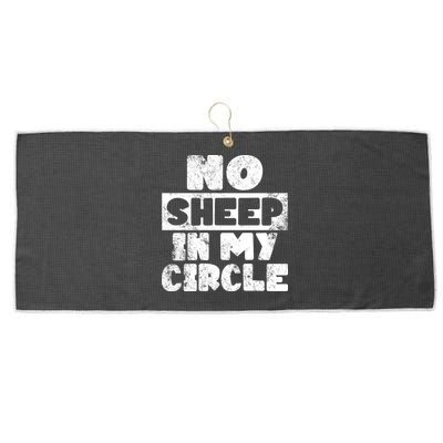 No Sheep In My Circle Distressed Large Microfiber Waffle Golf Towel