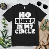 No Sheep In My Circle Distressed Premium T-Shirt