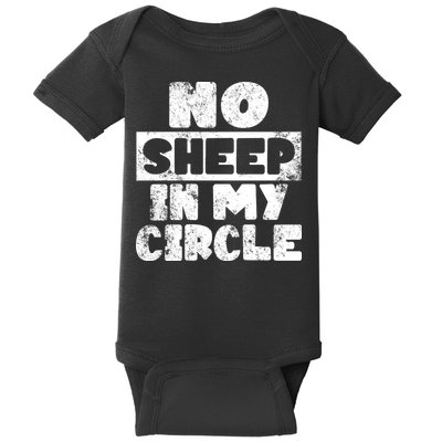No Sheep In My Circle Distressed Baby Bodysuit