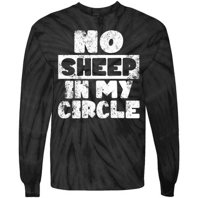 No Sheep In My Circle Distressed Tie-Dye Long Sleeve Shirt