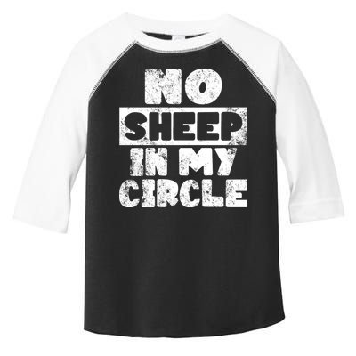 No Sheep In My Circle Distressed Toddler Fine Jersey T-Shirt