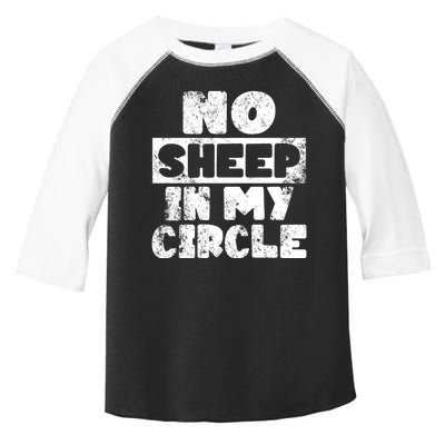 No Sheep In My Circle Distressed Toddler Fine Jersey T-Shirt