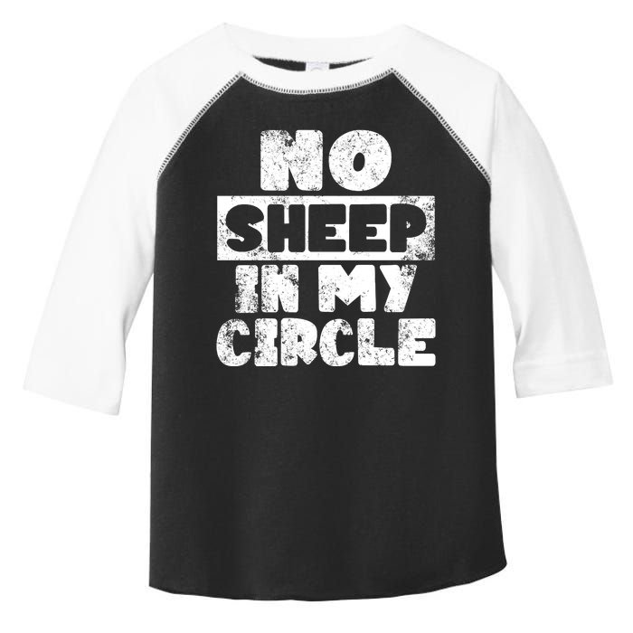 No Sheep In My Circle Distressed Toddler Fine Jersey T-Shirt