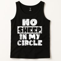 No Sheep In My Circle Distressed Tank Top