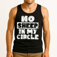 No Sheep In My Circle Distressed Tank Top