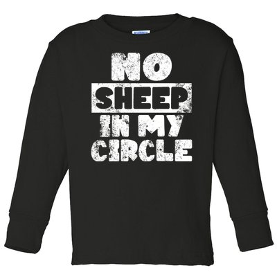 No Sheep In My Circle Distressed Toddler Long Sleeve Shirt