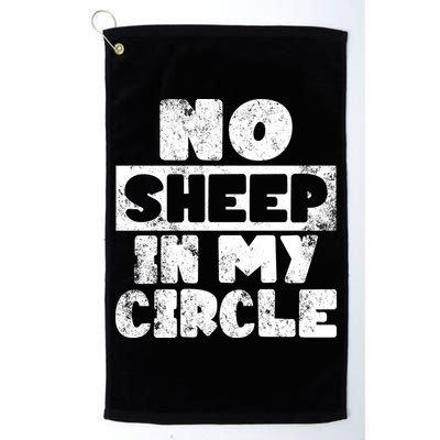 No Sheep In My Circle Distressed Golf Towel