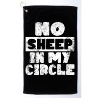 No Sheep In My Circle Distressed Golf Towel