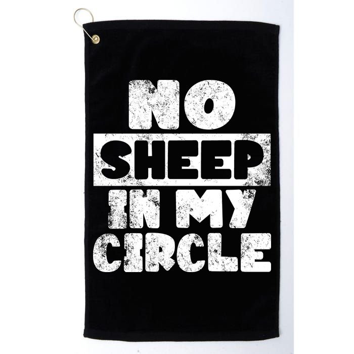 No Sheep In My Circle Distressed Golf Towel