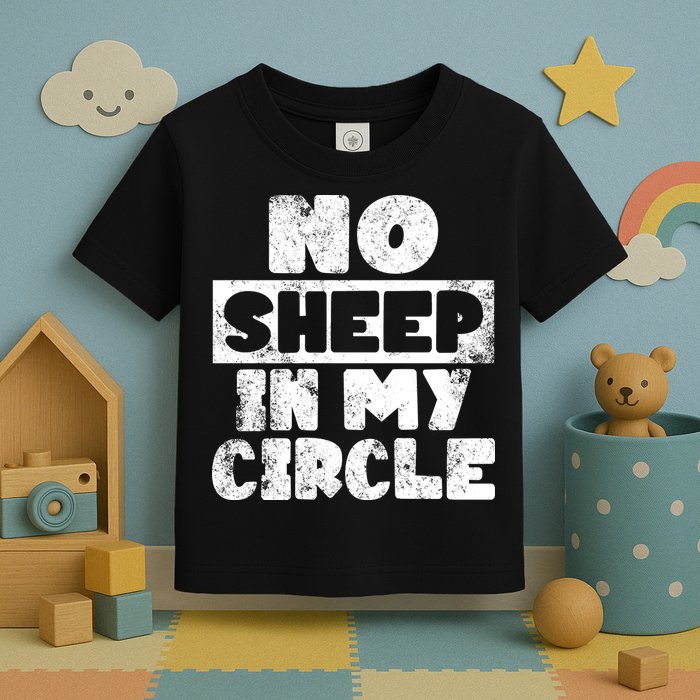 No Sheep In My Circle Distressed Toddler T-Shirt