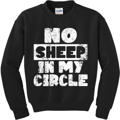 No Sheep In My Circle Distressed Kids Sweatshirt