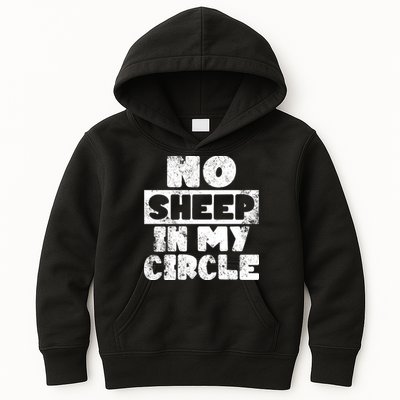 No Sheep In My Circle Distressed Kids Hoodie