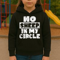 No Sheep In My Circle Distressed Kids Hoodie