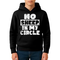 No Sheep In My Circle Distressed Kids Hoodie