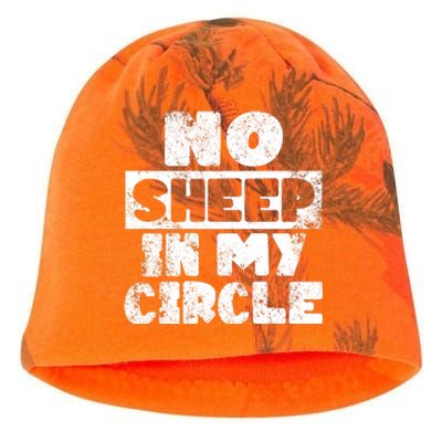 No Sheep In My Circle Distressed Kati - Camo Knit Beanie