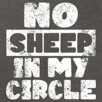 No Sheep In My Circle Distressed Cotton Canvas Backpack