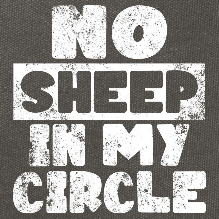 No Sheep In My Circle Distressed Cotton Canvas Backpack