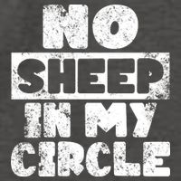 No Sheep In My Circle Distressed Vector Backpack