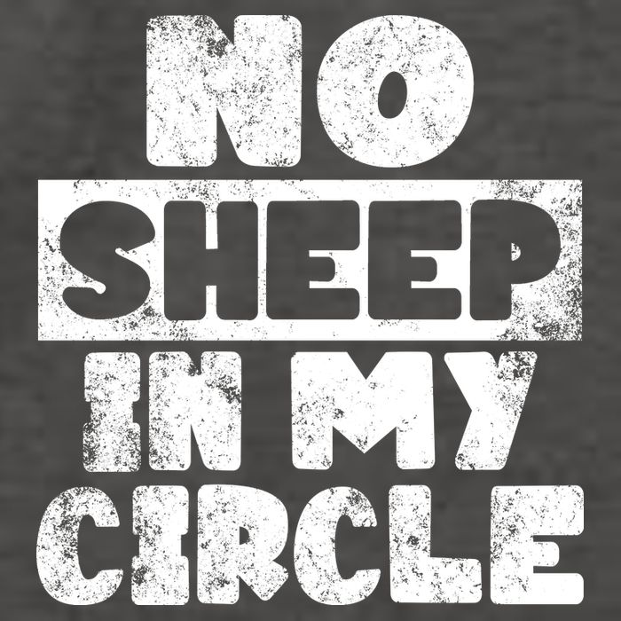 No Sheep In My Circle Distressed Vector Backpack
