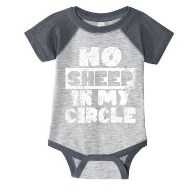 No Sheep In My Circle Distressed Infant Baby Jersey Bodysuit