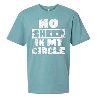 No Sheep In My Circle Distressed Sueded Cloud Jersey T-Shirt