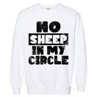 No Sheep In My Circle Distressed Garment-Dyed Sweatshirt