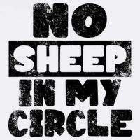 No Sheep In My Circle Distressed Garment-Dyed Sweatshirt